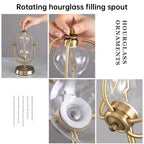 Vintage Metal Hourglass Sand Timer for Desk and Home Decor