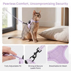 Cat Harness with AirTag Holder, Reflective and Adjustable
