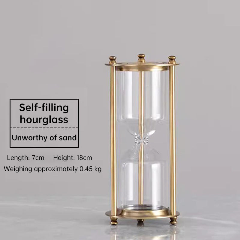 Vintage Metal Hourglass Bottle Sand Clock – Retro Creative Desk Decor for Office, Study & Bedroom
