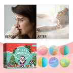 Christmas Bubble Bath Ball with Rose and Dragon Fruit Extract