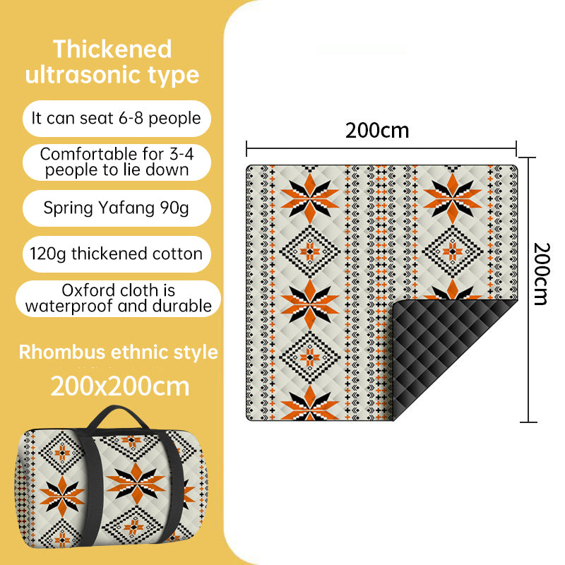 Portable Waterproof & Sandproof Picnic Blanket, Compact Outdoor Mat for Beach, Camping, Hiking, Travel