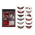 Halloween Horror Temporary Mouth Tattoo Stickers
