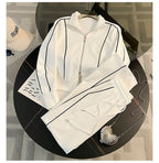Fall Street-Style Sports Suit for Women, Fashionable Casual Youthful Zip-Up Hoodie Jacket and Wide-Leg Pants Two-Piece Set Trendy