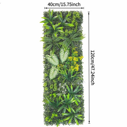 40×120cm Artificial Green Wall Panel – Faux Plant Grass Mat for Door, Background Wall, Party & Home Decor