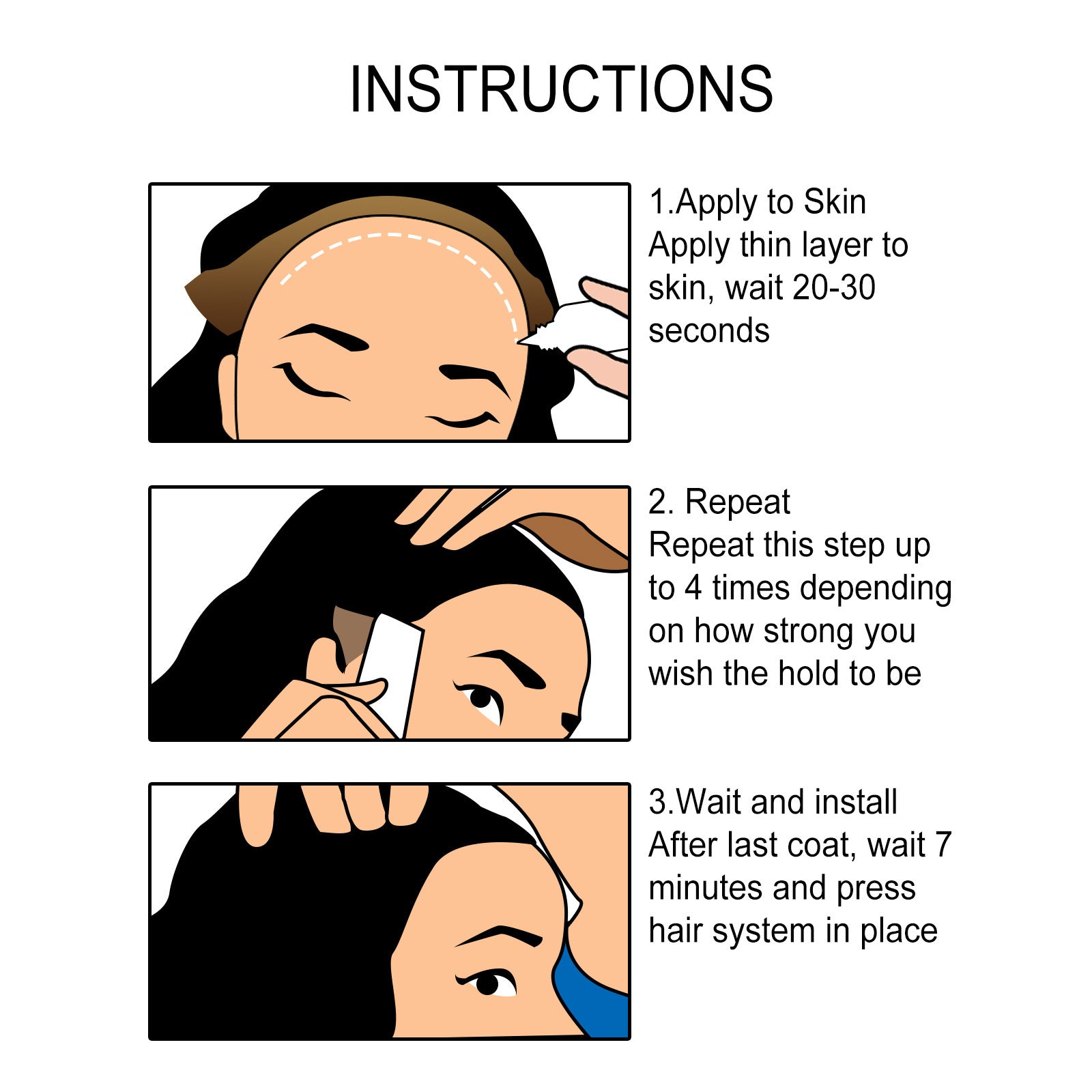 Jaysuing Traceless Wig Glue, Hair Curtain Glue Hair Extensions Lace Head Cover Does Not Hurt The Skin Invisible Glue Sticky