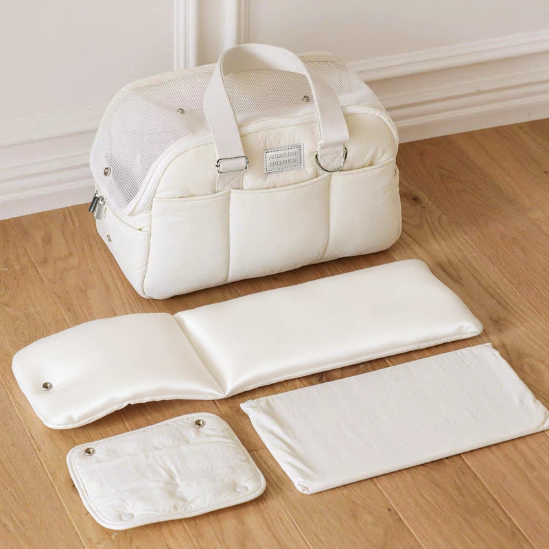 Winter Warm Cat Carrier | Large Capacity Breathable Shoulder Pet Bag for Cold Weather Travel