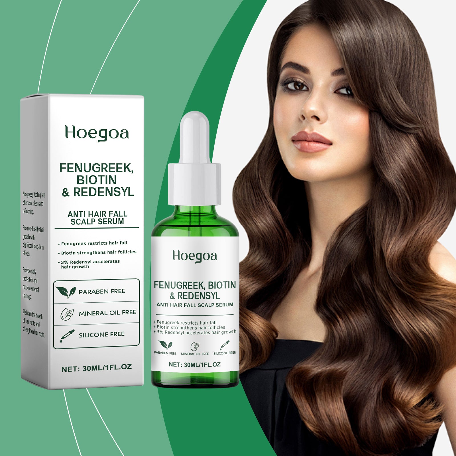 Hoegoa Hair Care Essential Oil, Moisturizing And Repairing Hair, Soft, Fluffy And Scalp Care Essence