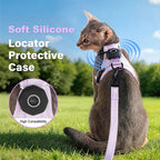 Escape-Proof Reflective Cat Harness with AirTag Holder