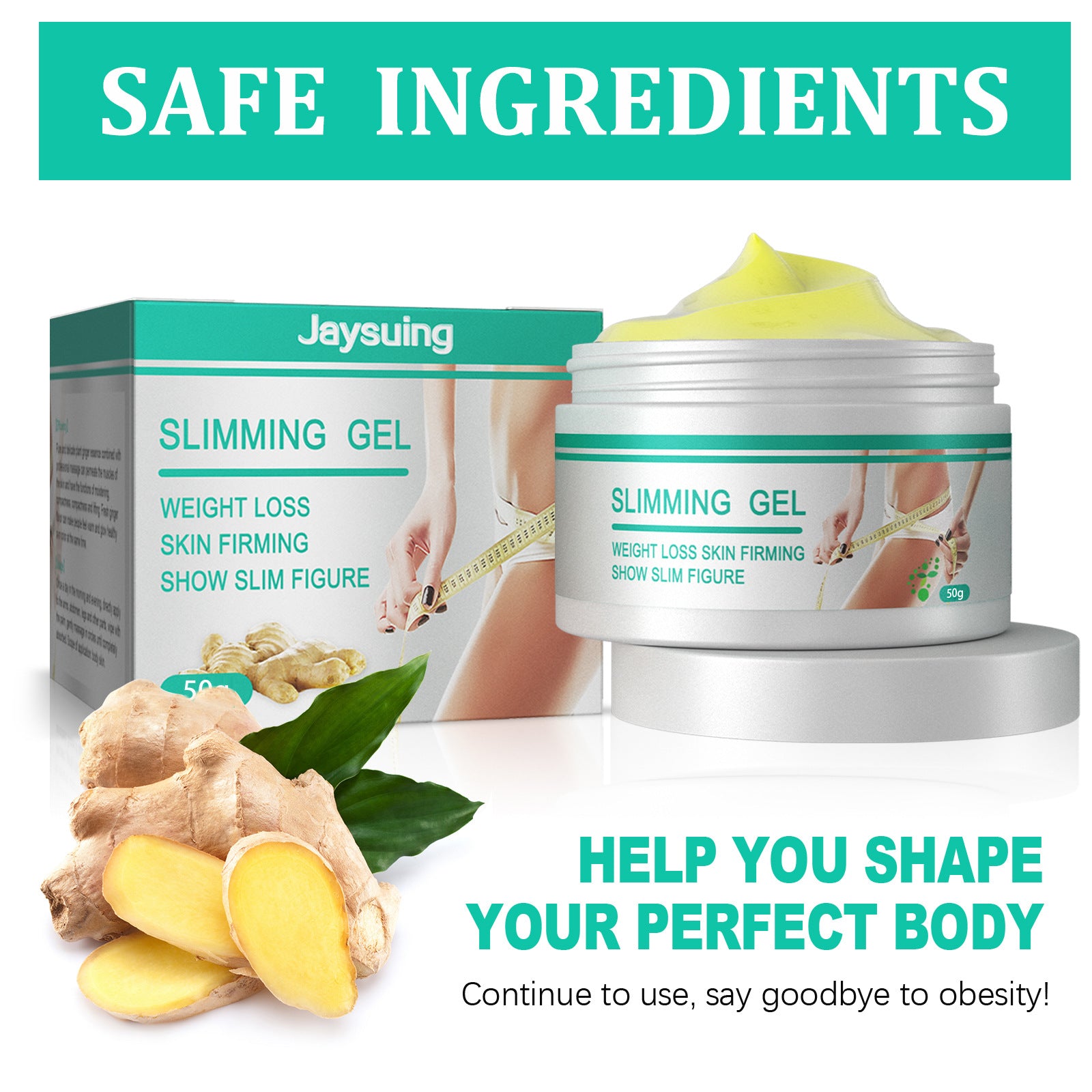 Jaysuing Body Shaping Massage Cream, Slimming Body Heating Massage Firming Cream