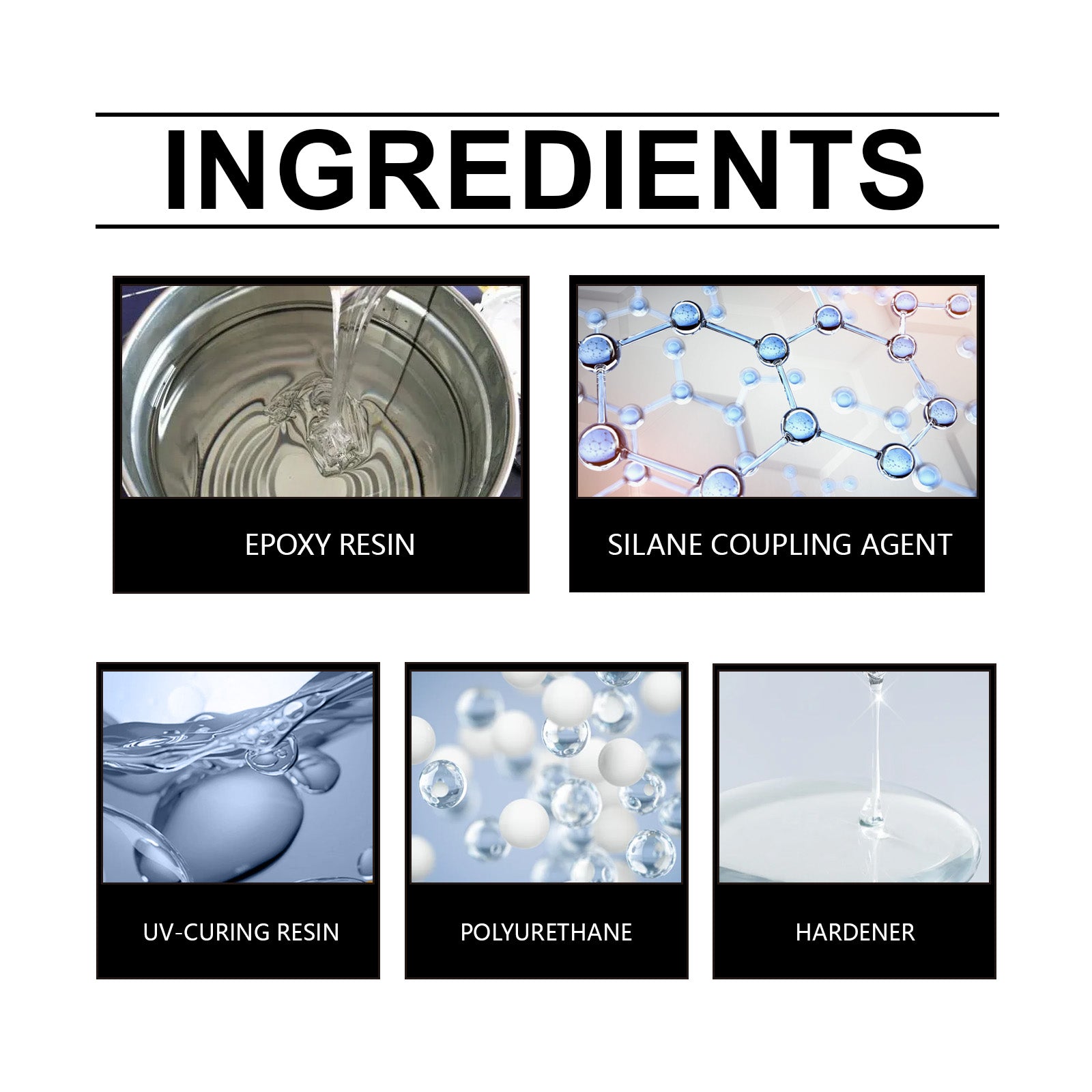 Rayhong Automotive Windshield Repair Fluid, Glass Nano Repair Kit Repair Cracks Clear Vision