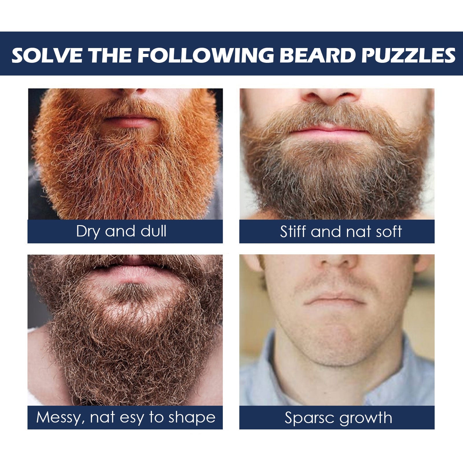 EELHOE Facial Hair Care Oil Strengthens Root And Moisturizes And Brightens Men's Facial Hair