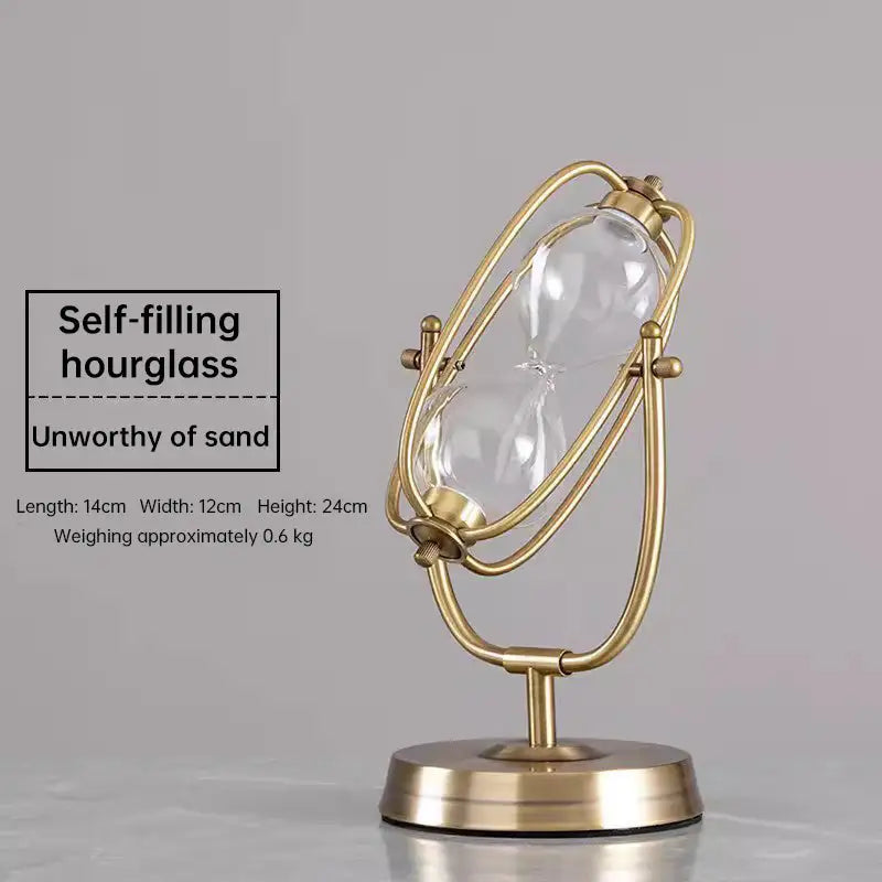 Vintage Metal Hourglass Sand Timer for Desk and Home Decor