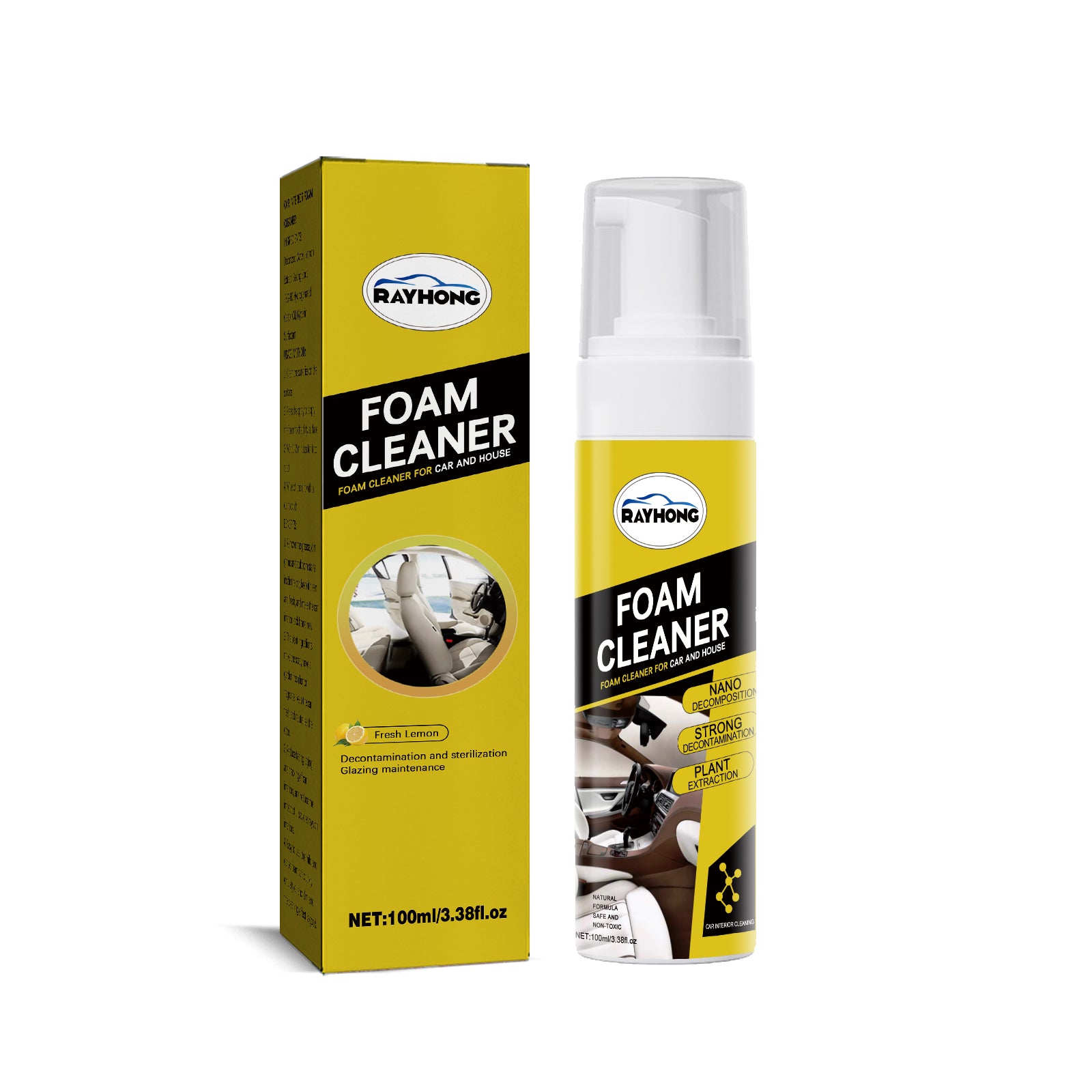 Car Interior Foam Cleaner, Interior Seat Instrument Panel Clean Dust And Polish Maintenance Refurbishing Agent