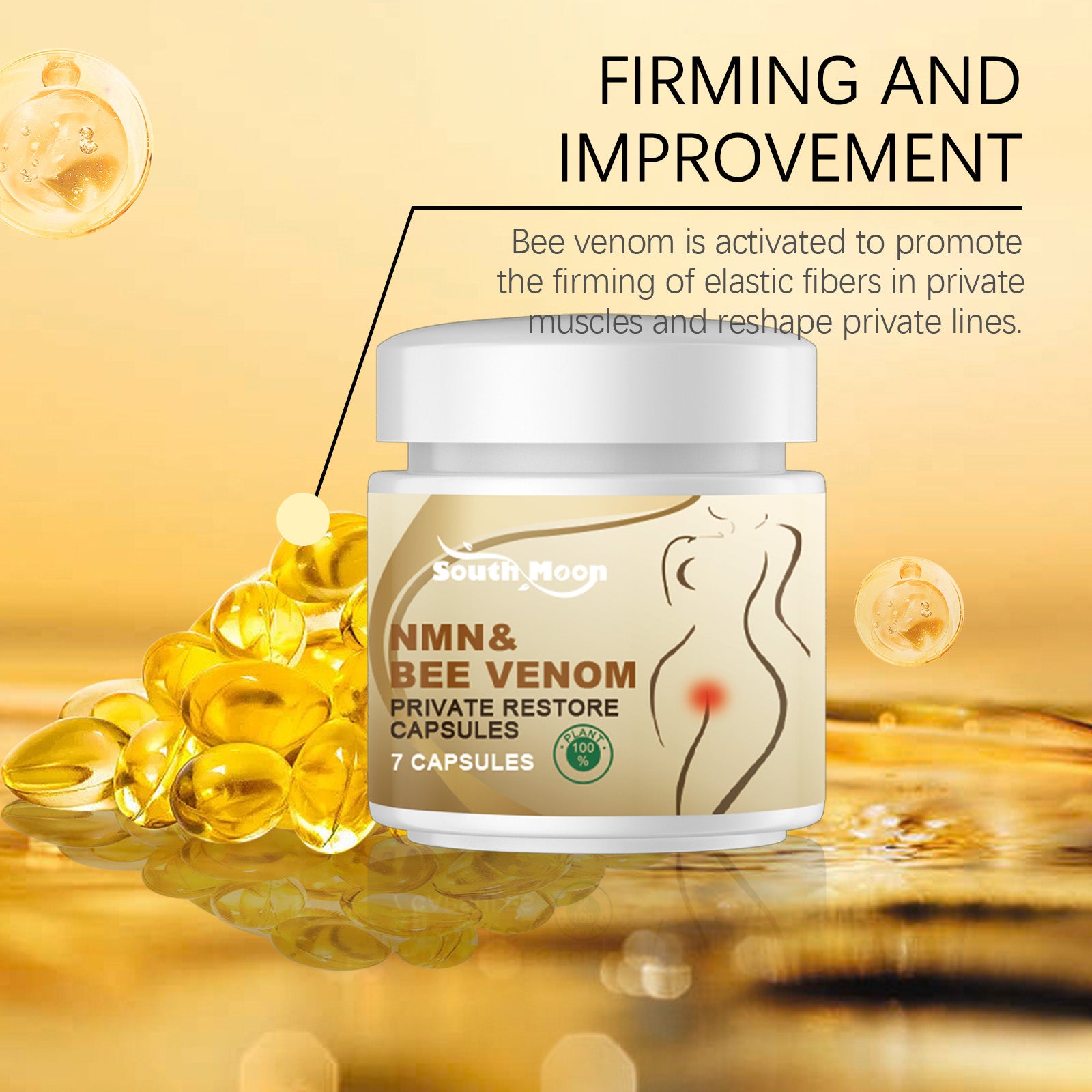South Moon Women's Body Care Capsules, Body Cleansing Odor Moisturizing Body Care Capsules