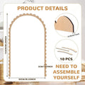 Unfinished Wood Arch Wall Decor – Rustic Scalloped Wooden Frame Trim for Nursery, Kids Room & DIY Crafts