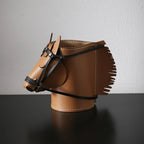 Leather Horse Head Storage Box, Makeup & Jewelry Organizer for Desk, Living Room & Study