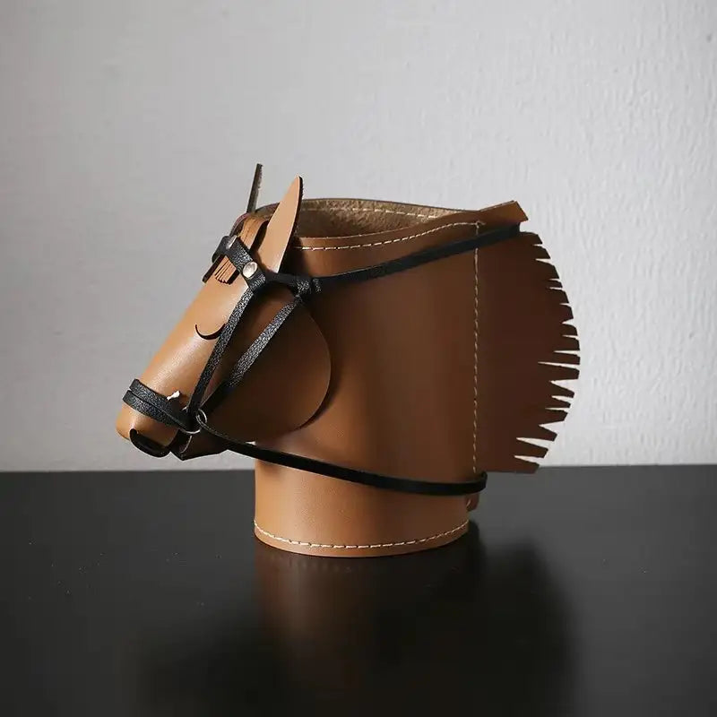 PU Leather Horse Head Jewelry & Makeup Organizer Box
