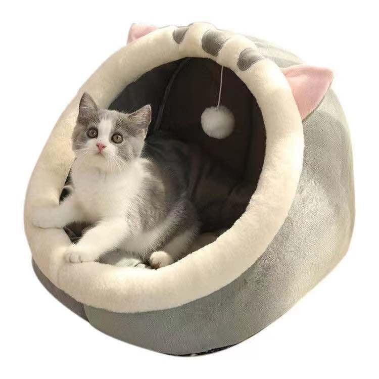 New Season Four-Season Cat House, Cat Hut, Dog Bed, Summer Cat Villa, Semi-Enclosed Cat Nest, Pink Rabbit Style