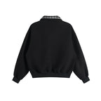 Men's Plaid Mock Two-Piece Hoodie - Casual Loose-Fit Pullover Top