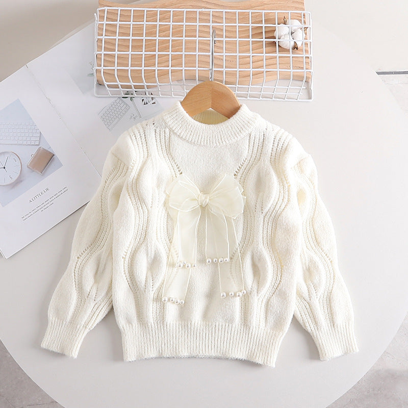Girls' Cable Knit Pullover Sweater - Cozy Everyday Style