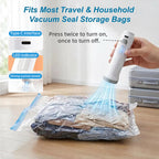 Rechargeable Electric Vacuum Pump, Portable Low Noise Air Pump for Compressed Storage Bags
