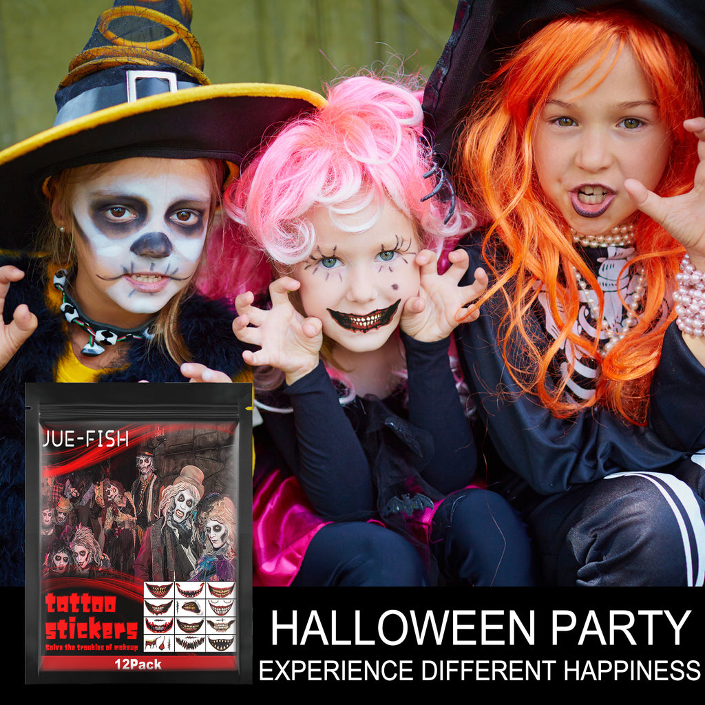 Halloween Horror Temporary Mouth Tattoo Stickers