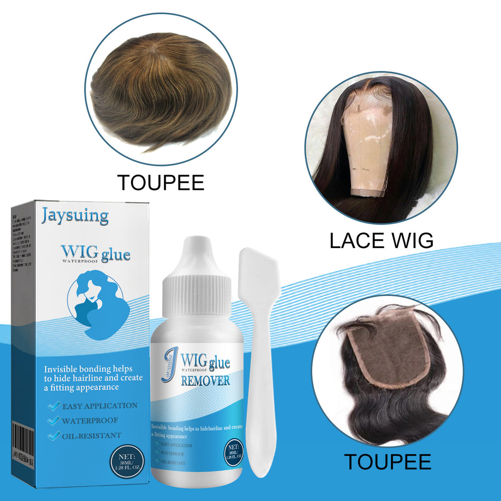 Jaysuing Traceless Wig Glue, Hair Curtain Glue Hair Extensions Lace Head Cover Does Not Hurt The Skin Invisible Glue Sticky
