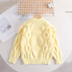 Stylish Cable Knit Pullover Sweater for Girls