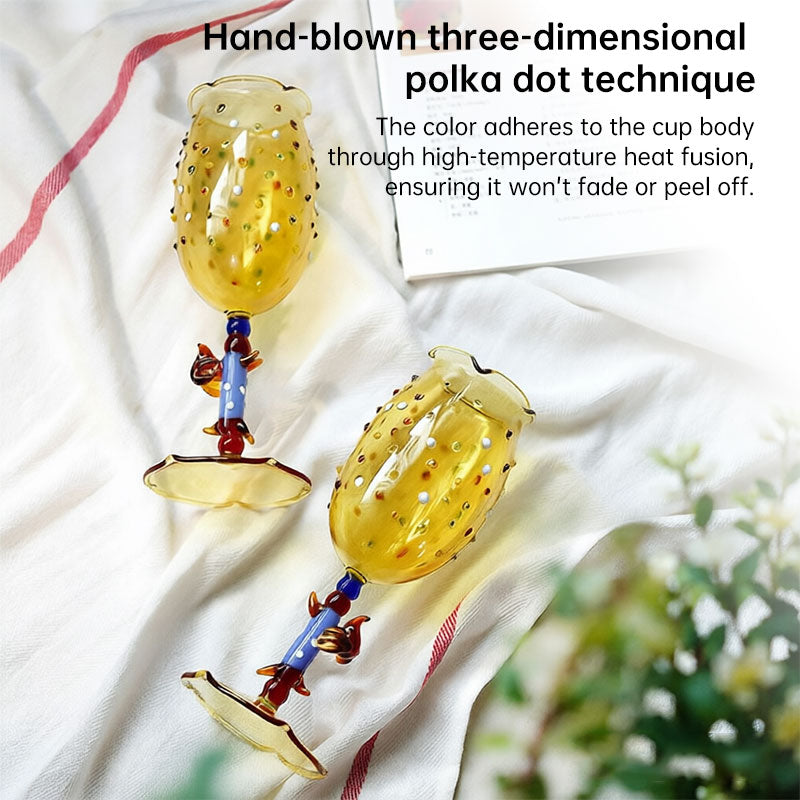Handcrafted Dachshund Wine Glass – Cute Jelly Bean Dog Goblet, Heat-Resistant Colored Glass for Wine & Champagne