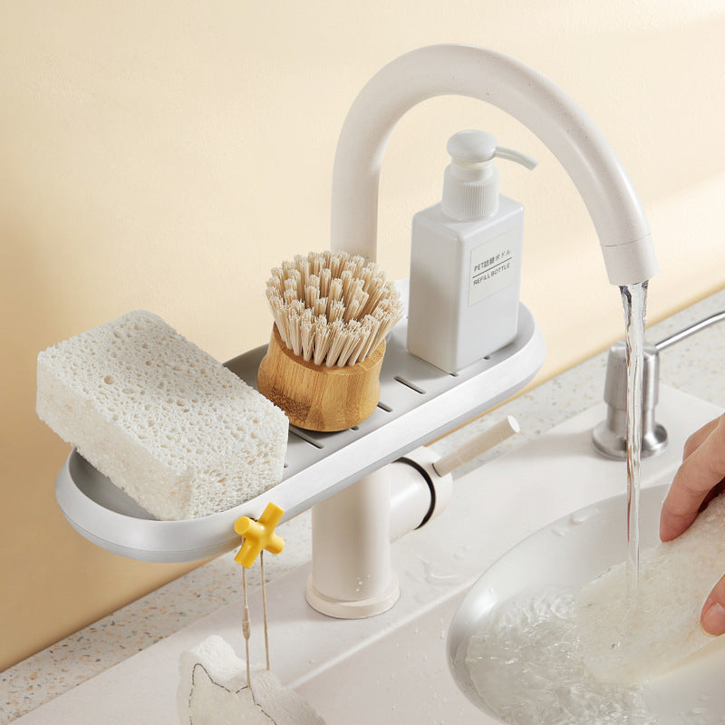Faucet Drain Rack Sponge Rag Storage Drain Rack