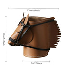 Leather Horse Head Storage Box, Makeup & Jewelry Organizer for Desk, Living Room & Study