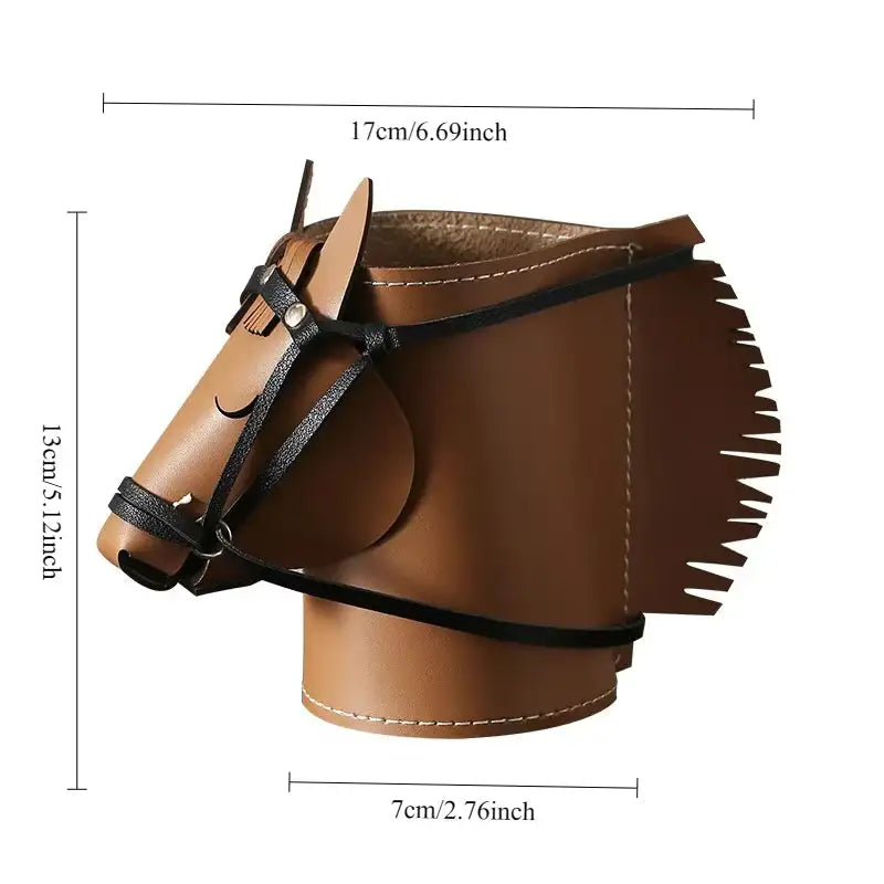 Horse Head Jewelry Organizer Box, PU Leather Makeup Storage