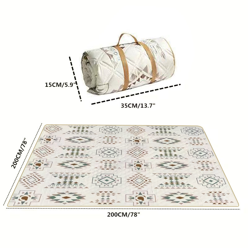 Portable Waterproof & Sandproof Picnic Blanket, Compact Outdoor Mat for Beach, Camping, Hiking, Travel