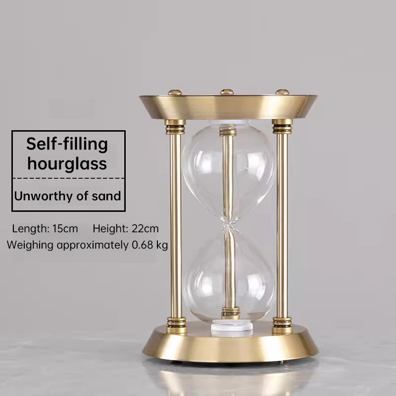 Vintage Metal Hourglass Bottle Sand Clock – Retro Creative Desk Decor for Office, Study & Bedroom