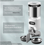 Double Meal Feeder Double Meal Tray Stainless Steel Feeder Automatic Feeder Pet Feeder