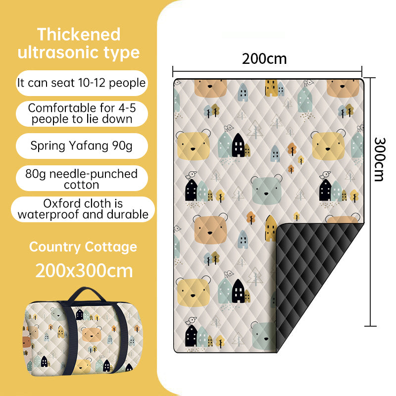 Portable Waterproof & Sandproof Picnic Blanket, Compact Outdoor Mat for Beach, Camping, Hiking, Travel