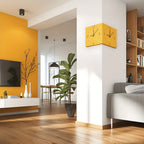 Nordic Dual-Glow Silent LED Corner Wall Clock, Modern Minimalist Decor