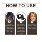 Brown Hairline Touch-Up Powder for Covering Roots and Thin Hairlines