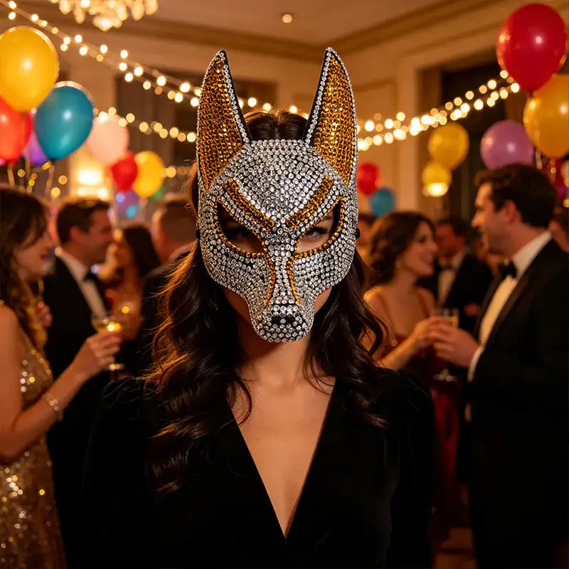 Anubis-Inspired Full-Face Mask for Halloween and Masquerade