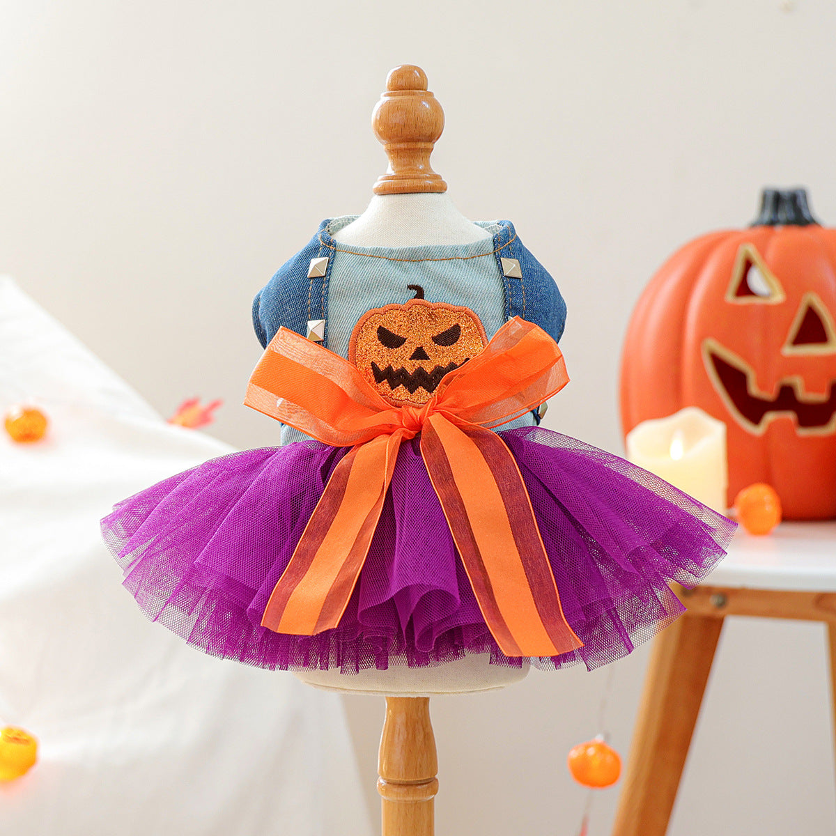 Halloween Pet Dress and Costume Set for Dogs and Cats