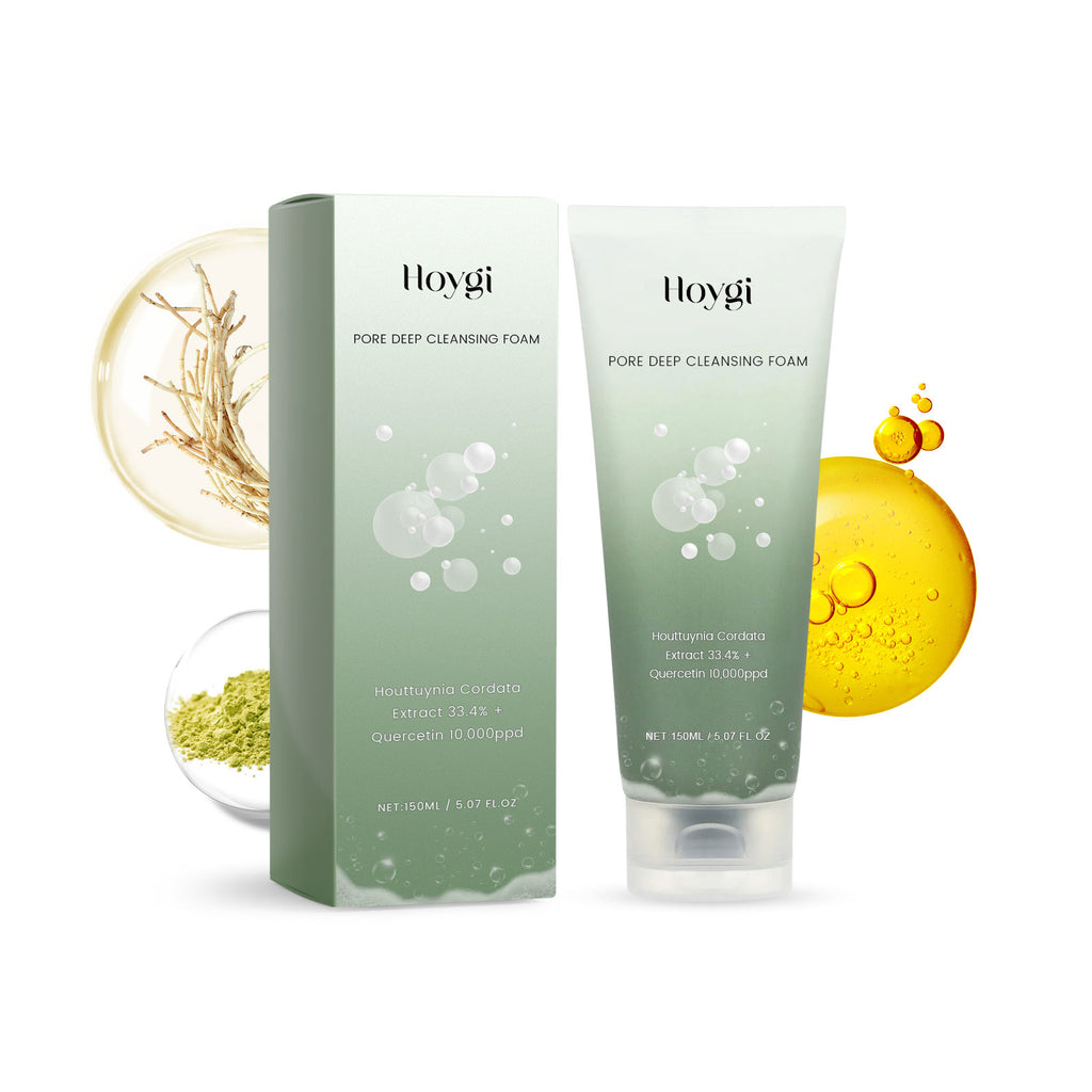 Hoygi Pore Deep Cleansing Foam, Deep Clean Facial Skin Shine Bright Moist Blain To Imprint Clear Water