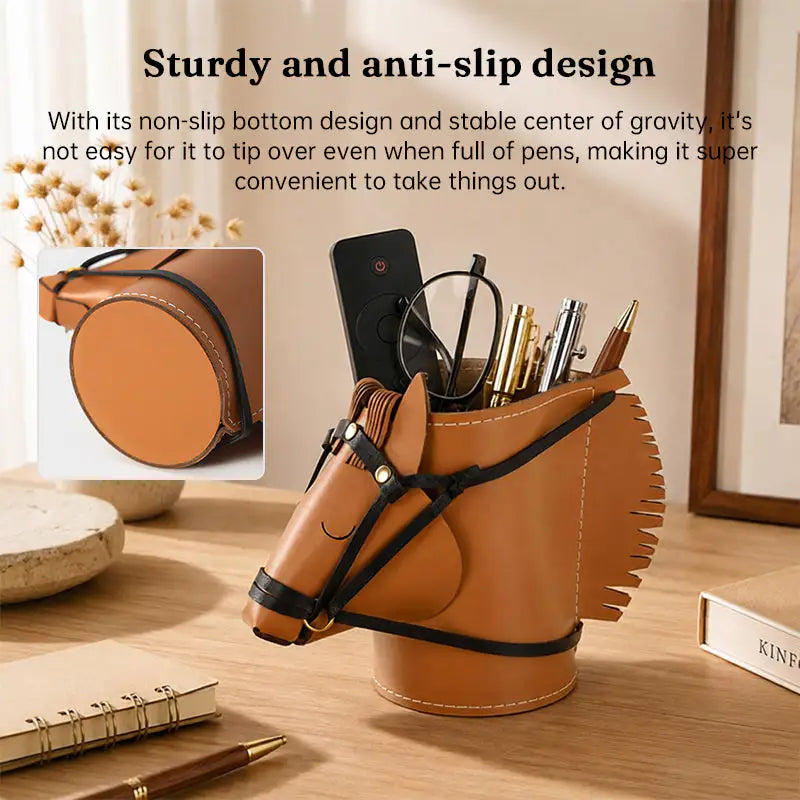 PU Leather Horse Head Jewelry & Makeup Organizer Box