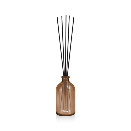 AMBER Essence Reed Diffuser bottle — warm amber resin vanilla home fragrance Tendeli