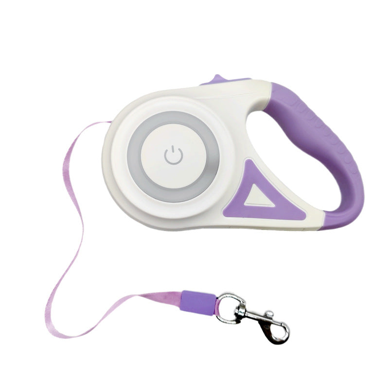 3m/5m Touch Switch Color Light Automatic Telescopic Dog Leash LED Light Pet Dog Leash