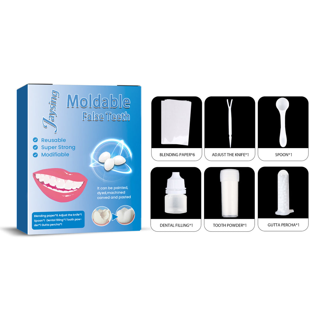 Jaysuing Shaping Dentures Set For Temporary Vampire Party Dentures For Fake Dentures