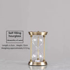 Vintage Metal Hourglass Sand Timer for Desk and Home Decor