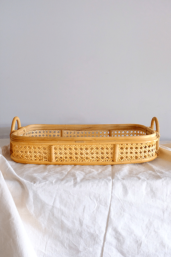 Bong Cane-Woven Rattan Tray