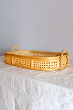 Bong Cane-Woven Rattan Tray