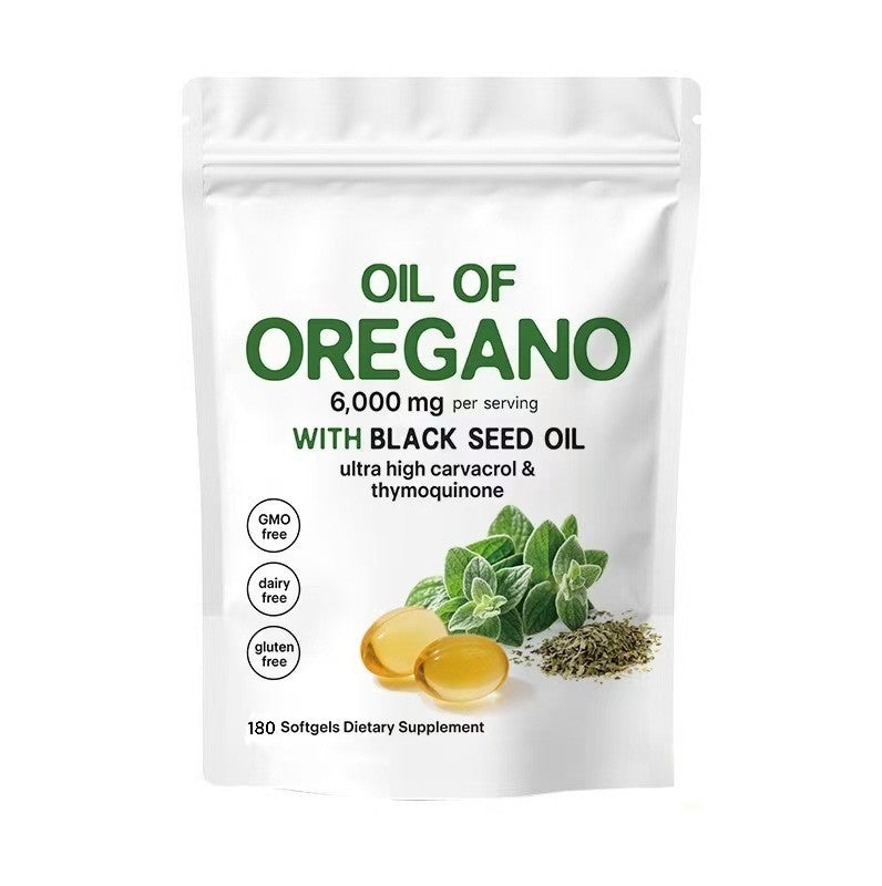 Oregano Oil Soft Capsules, Dietary Supplement, 180 or 300 Count