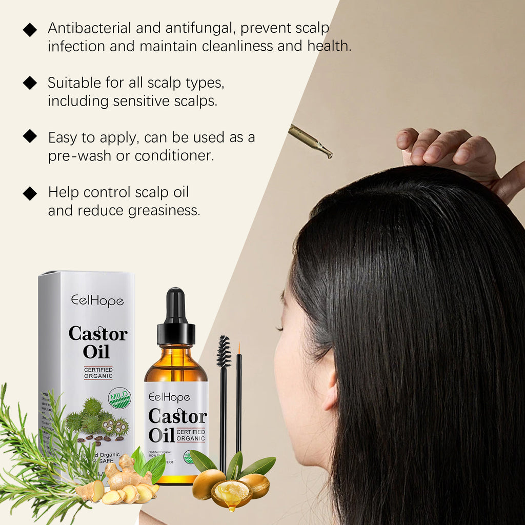 Eelhope Castor Oil Hair Care Solution Moisturizes And Nurses Root Hair Care Solution